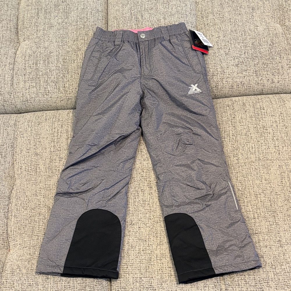 ZeroXposur youth 7/8 Mid Hthr snow pants -NWT